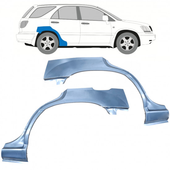 Painel de reparação do guarda-lamas traseiro para Lexus RX 300 1998-2003 / Esquerda+Direita / Conjunto 9947