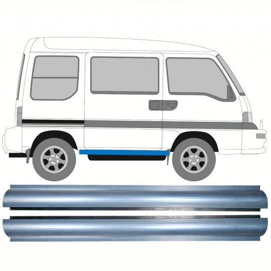 Painel de reparação da soleira para Subaru Libero 1983-1993 / Esquerda+Direita / Conjunto 11093