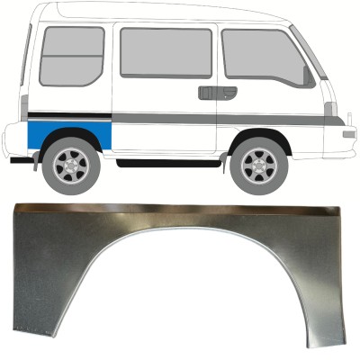 Painel de reparação do guarda-lamas traseiro para Subaru Libero 1983-1998 / Direito 15049
