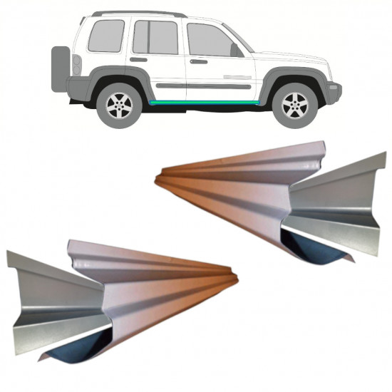 Painel de reparação interna e externa da soleira para Jeep Liberty 2001-2008 / Esquerda = Direita (simétrico) / Conjunto 11495