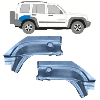 Painel de reparação da parte traseira do guarda-lamas traseiro para Jeep Liberty 2001-2008 / Esquerda+Direita / Conjunto 9914