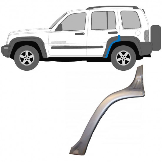 Painel de reparação do guarda-lamas traseiro para Jeep Liberty 2001-2008 / Esquerdo 6667