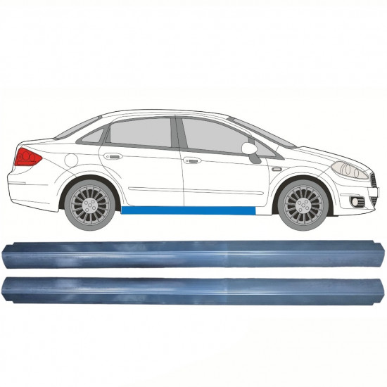 Painel de reparação da soleira para Fiat Linea 2007-2015 / Esquerda = Direita (simétrico) / Conjunto 10360