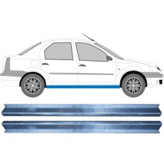 Painel de reparação da soleira para Dacia Logan 2004-2009 / Esquerda+Direita / Conjunto 11345