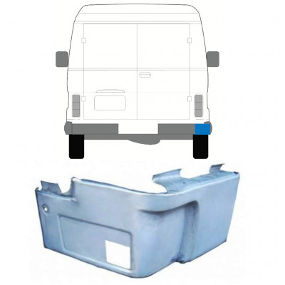 Painel de reparação do canto traseiro para Volkswagen LT 1975-1996 / Direito 11652