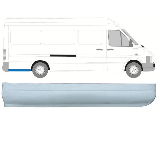 Painel de reparação da parte inferior do guarda-lamas traseiro para Volkswagen LT 1996-2005 / Direito 13832