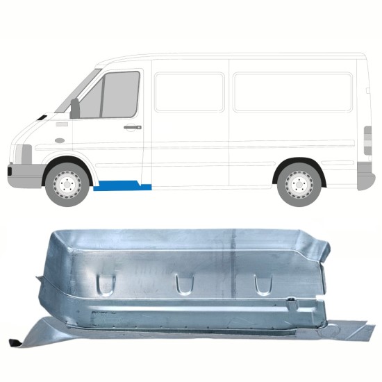 Painel de reparação do degrau dianteiro com parte da soleira para Volkswagen LT 1996-2005 / Esquerdo 16566