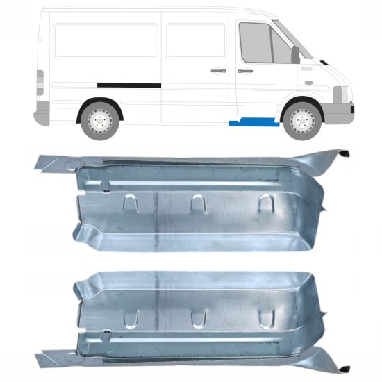 Painel de reparação do degrau dianteiro com parte da soleira para Volkswagen LT 1996-2005 / Esquerda+Direita 16567