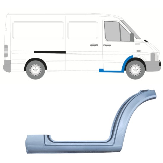 Painel de reparação do degrau dianteiro para Volkswagen LT 1996-2005 / Direito 16545