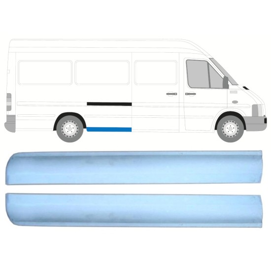 Painel de reparação da parte frontal do guarda-lamas traseiro para Volkswagen LT 1996-2005 / Esquerda+Direita / Conjunto 16547