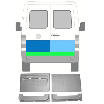 Painel de reparação das portas traseiras para Volkswagen LT 1996-2005 / Esquerda+Direita / Conjunto 16586