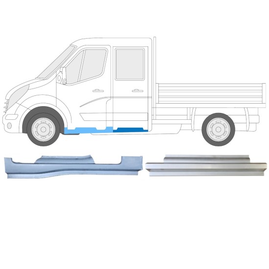 Kit de reparos para Renault Master 2010- / Esquerdo / Cabine dupla / 14912