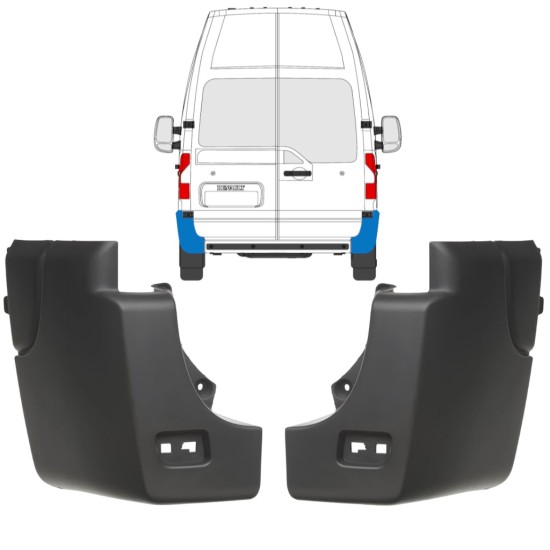 Canto do para-choque traseiro para Renault Master 2010-2024 / Esquerda+Direita / Conjunto 17238