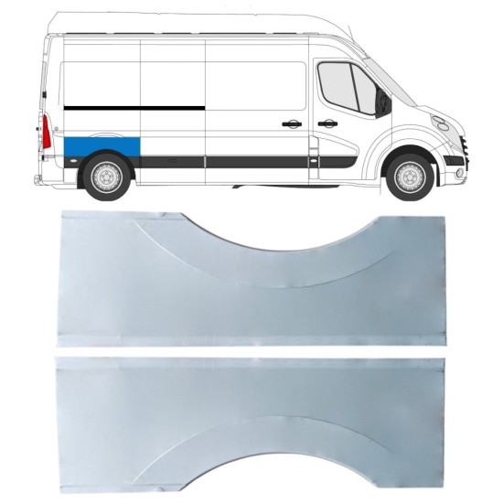 Painel de reparação do guarda-lamas traseiro para Opel Movano 2010-2021 / Esquerda+Direita 16823