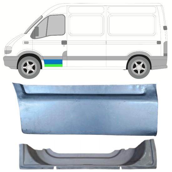 Painel de reparação interna e externa das portas dianteiras para Opel Movano 1998-2010 / Esquerdo 16880