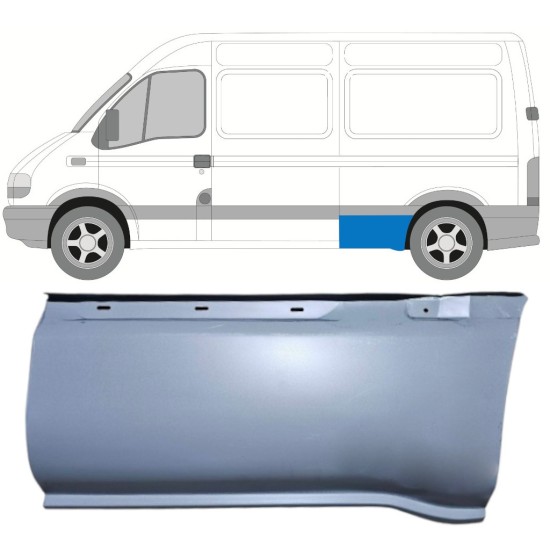Painel de reparação do guarda-lamas traseiro para Renault Master 1998-2010 / Esquerdo 16904