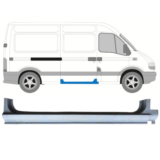 Painel de reparação da soleira da porta deslizante para Renault Master 1998-2010 / Direito 14875