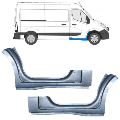 Painel de reparação da soleira da porta dianteira para Renault Master 2010- / Esquerda+Direita / Conjunto 10048