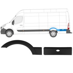 Moldura lateral para Opel Movano 2010-2021 / Esquerdo / Conjunto 13283