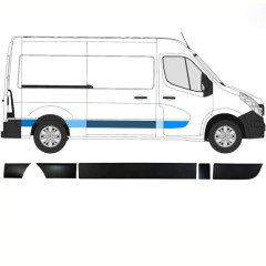 Conjunto de molduras para Opel Movano 2010-2021 / Direito / 13913