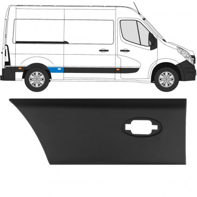 Moldura lateral do guarda-lamas traseiro com Luz para Renault Master 2010- / L2 / Direito 10930