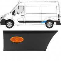 Moldura lateral do guarda-lamas traseiro com Luz para Renault Master 2010- / L2 / Esquerdo /  10933