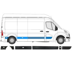 Conjunto de molduras para Opel Movano 2010-2021 / Direito / 13917