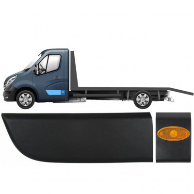 Moldura lateral com Luz para Renault Master 2010- / Esquerdo / Cabine simples / Conjunto 10025