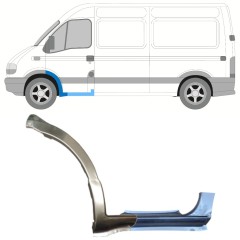 Painel de reparação da soleira com arco da roda dianteira para Renault Master 1998-2010 / Esquerdo / Conjunto 15367