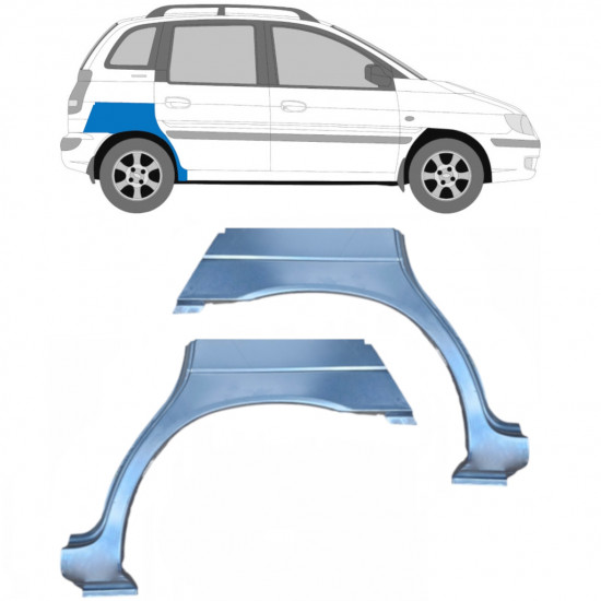 Painel de reparação do guarda-lamas traseiro para Hyundai Matrix 2001-2010 / Esquerda+Direita / Conjunto 9211