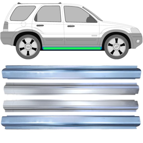 Painel de reparação interna da soleira para Ford Maverick 2001-2008 / Esquerda+Direita / Conjunto 14856