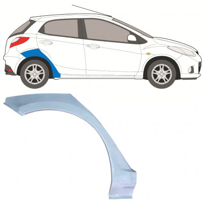 Painel de reparação do guarda-lamas traseiro para Mazda 2 2007-2014 / Direito 12639