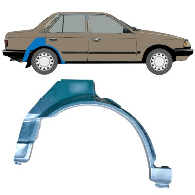 Painel de reparação do guarda-lamas traseiro para Mazda 323 BF 1985-1989 / Direito 12956