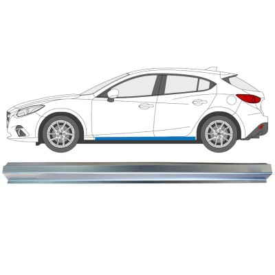 Painel de reparação da soleira para Mazda 3 2013-2019 / Esquerdo 16344