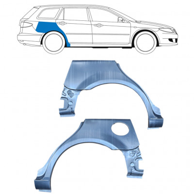 Painel de reparação do guarda-lamas traseiro para Mazda 6 2002-2008 / Esquerda+Direita / COMBI / Conjunto 9164