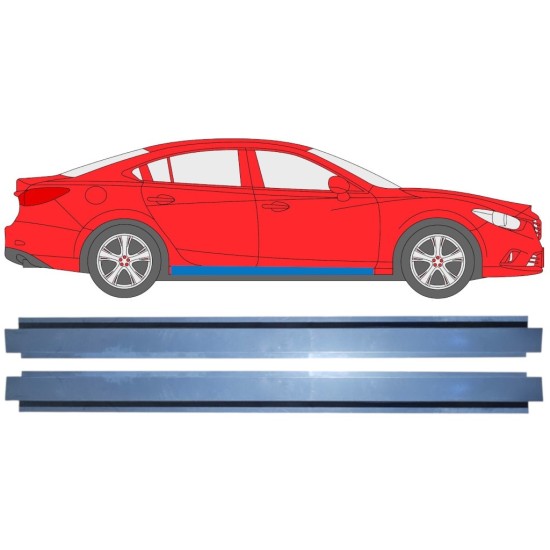 Painel de reparação interna da soleira para Mazda 6 2012-2024 / Esquerda+Direita / Conjunto 16981