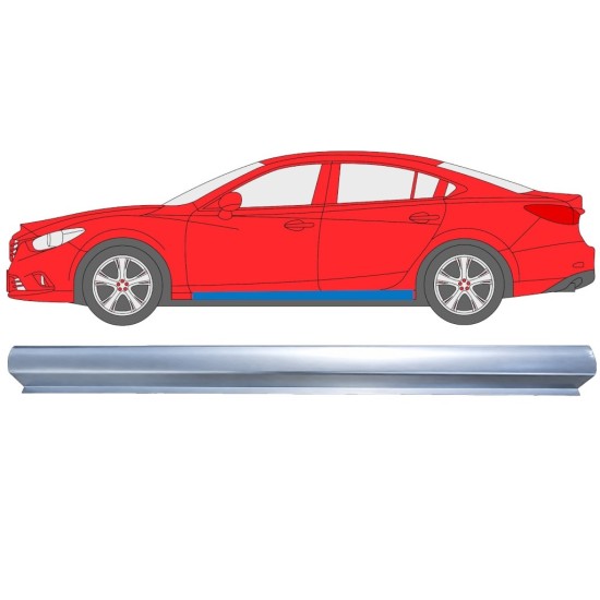 Painel de reparação da parte inferior da soleira para Mazda 6 2012-2024 / Esquerdo 16978