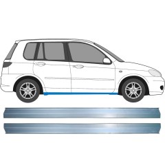 Painel de reparação da soleira para Mazda 2 2003-2007 / Esquerda+Direita / Conjunto 11356