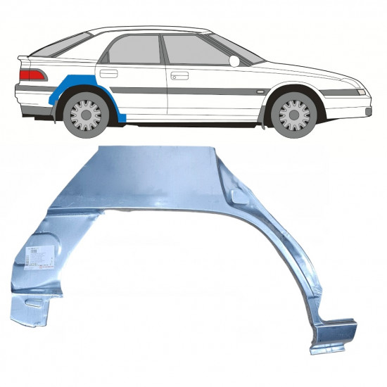 Painel de reparação do guarda-lamas traseiro para Mazda 323F BG 1989-1994 / Direito 7986