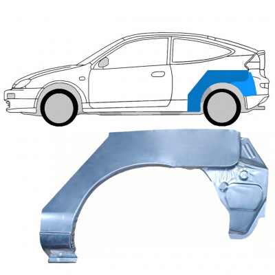 Painel de reparação do guarda-lamas traseiro para Mazda 323 BH 1994-1998 / Esquerdo / COUPE 7985