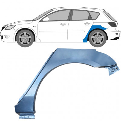 Painel de reparação do guarda-lamas traseiro para Mazda 3 BK 2003-2009 / Esquerdo 5156