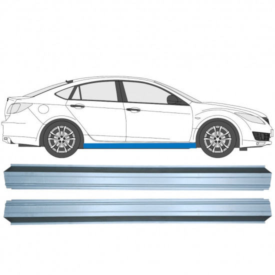 Painel de reparação da soleira para Mazda 6 2007-2012 / Esquerda = Direita (simétrico) / Conjunto 10495