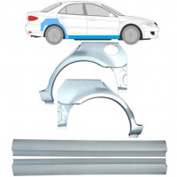 Painel de reparação da soleira com guarda-lamas traseiro para Mazda 6 2002-2008 / Esquerda+Direita / Conjunto 9653