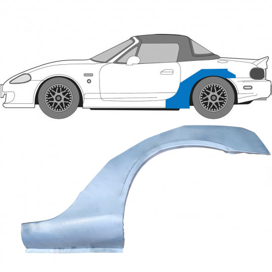 Painel de reparação do guarda-lamas traseiro para Mazda MX-5 1998-2005 NB / Esquerdo 8032