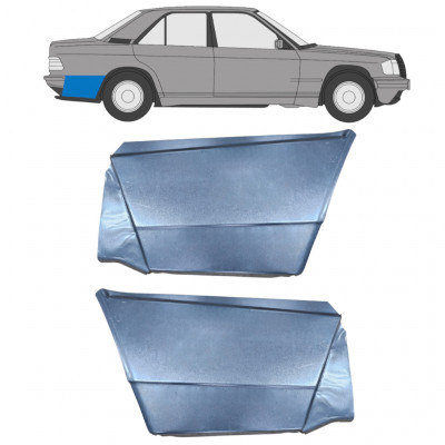 Painel de reparação do guarda-lamas traseiro para Mercedes 190 1982-1993 / Esquerda+Direita / Conjunto 10974