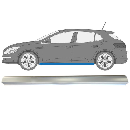 Painel de reparação da soleira para Renault Megane 2016- / Esquerdo 15008