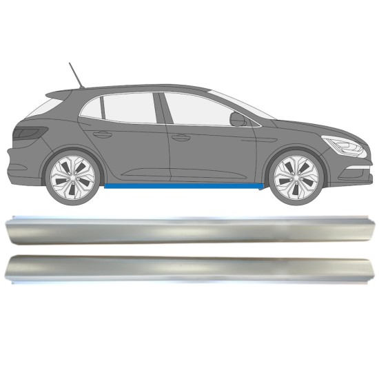 Painel de reparação da soleira para Renault Megane 2016- / Esquerda+Direita / Conjunto 15009
