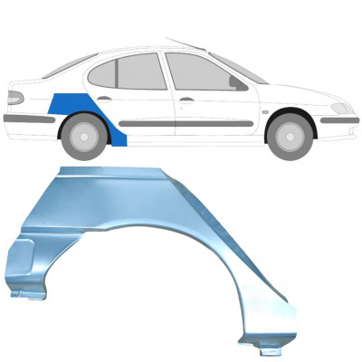 Painel de reparação do guarda-lamas traseiro para Renault Megane Classic 1995-2003 / Direito 6962