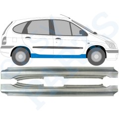 Soleira completa para Renault Megane I Scenic 1995-2003 / Esquerda+Direita / Conjunto 10117