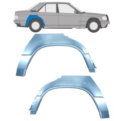 Painel de reparação do guarda-lamas traseiro para Mercedes 190 W201 1982-1993 / Esquerda+Direita / Conjunto 9506